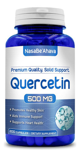 Nasabeahava Quercetina Pura 500mg Suplemento 200 Cápsulas Qu