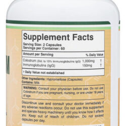 Suplemento De Colostro 120 Cápsulas, 1.000 Mg Por Porção (co
