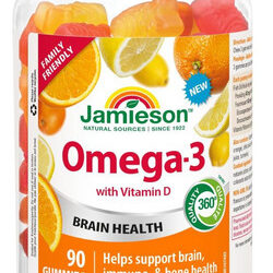 Gomas Jamieson Omega-3, Para Toda A Família, Sabores De Frut