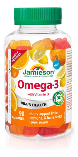 Gomas Jamieson Omega-3, Para Toda A Família, Sabores De Frut
