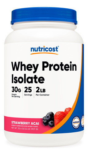 Proteína Em Pó Nutricost Whey Protein Isolate 907g Morango