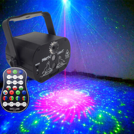 Novo Mini Projetor Laser Stage Light Jogo + Controle Remoto - Imagem 10