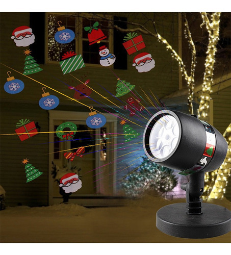 Figuras De Natal Levou Projetor 12 Discos Jardim Ao Ar Livre - Imagem 2