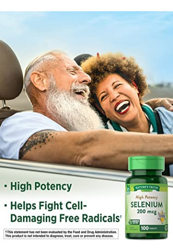 Suplementos Natures Truth Selenium 200 Mcg, 100 Contagens - Imagem 2