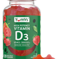 Gomas De Vitamina D3 De Alta Potência Yumvs 5000 Ui 125 Mcg