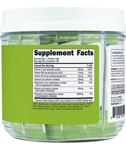 Complexo Eletrolítico Nutricost Sabor Maçã Verde 40x20ml - Imagem 6