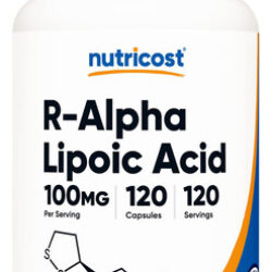 Suplemento Nutricost Ácido R-alfa-lipóico 100mg 120 Cápsulas