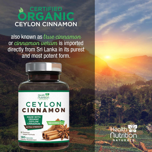 Cápsulas De Canela Orgânica 1800mg - Suplementos De Canela P - Imagem 5