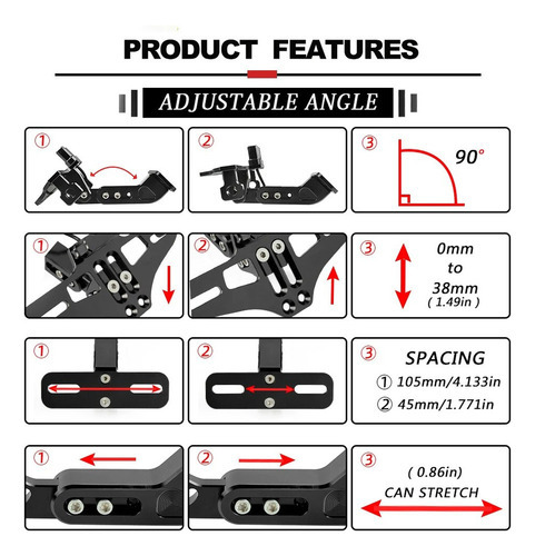 Suporte De Montagem De Placa Traseira Para Bajaj Dominar 250 - Imagem 6