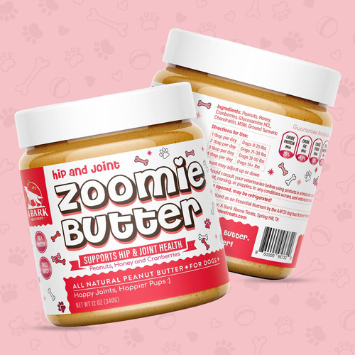 Zoomie Butter Hip & Joint Dog Amendon Mutter Spread Suppleme - Imagem 2