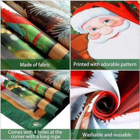 Novo L 2) Banner De Decoração De Capa De Porta De Natal - Imagem 3
