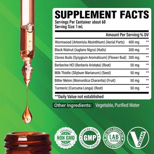 7in1 Wormwood Liquid Cai Com Nogueira Preta, Cravo Inteiro, - Imagem 2