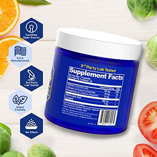 Natural Stacks Ala + Ácido Alfa Lipóico 600mg E Vitamina C - Imagem 2