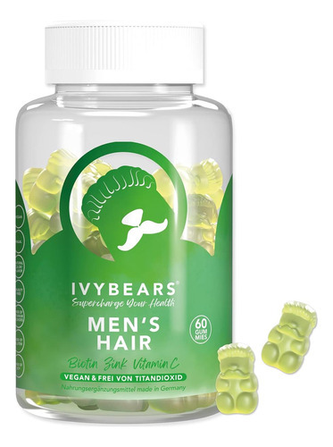 Gomas De Vitaminas Para Cabelo Masculino Ivybears | Biotina,