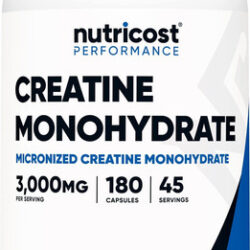 Nutricost Creatina Monohidratada 3.000 Mg, 180 Cápsulas (75