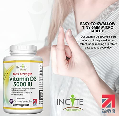 Incite Nutrition Vitamina D 5000 Iu - 400 Microcomprimidos P - Imagem 5