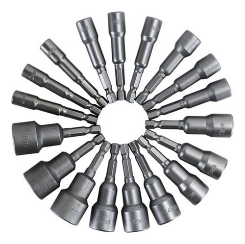 Soquete De Chave De Porca Magnética De 1/4 Haste Métrica F D