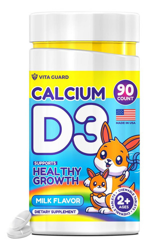 Comprimidos Mastigáveis ??vita Guard Calcium D3 Para Criança