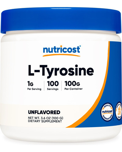 Suplemento Nutricost L-tirosina Em Pó 100g (100 Porções)