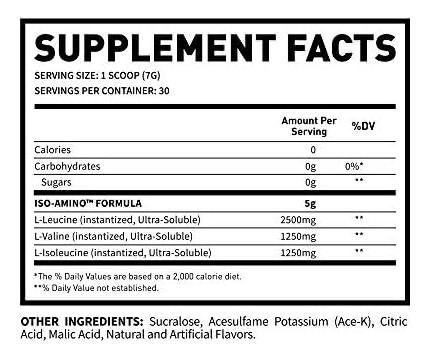Man Sports Iso -amino Puro Isolado Bcaas - Construa Aminoáci - Imagem 4