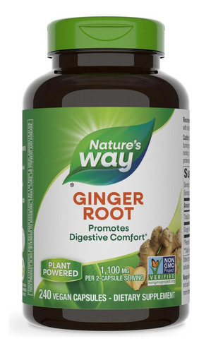 Raiz De Gengibre Natures Way, Promove Conforto Digestivo *,