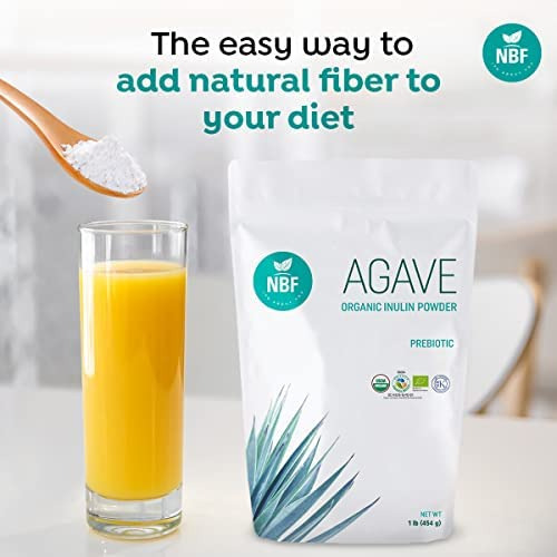 Pó De Inulina De Agave Orgânico Nbf (16 Onças) - 100% Puro, - Imagem 5