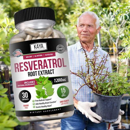Kaya Naturals - Cápsulas De Resveratrol - Suplemento Antienv - Imagem 8