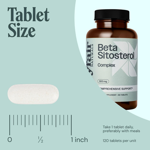 Complexo Mayfair Naturals Beta Sitosterol, 500 Mg, De Origem - Imagem 4