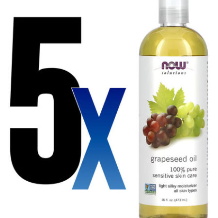 Óleo De Semente De Uva 473ml Now Foods Grapeseed Oil 5un - Imagem 2