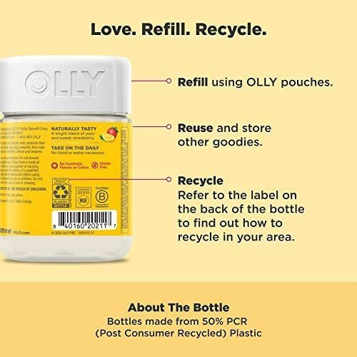Vitamina B-12 Marca Olly, 1000 Mcg, 60 Comprimidos - Imagem 4