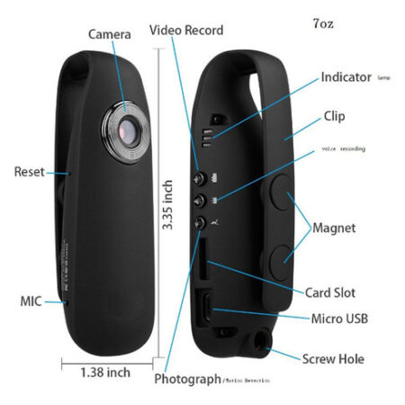 Novo Câmera Corporal Hd 1080p Vestível Portátil Pocket Cam — foto 18