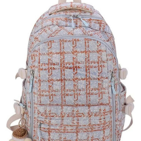 Novo Mochila De Veludo Cotelê E Morango 2024, Linda Mochila - Imagem 8