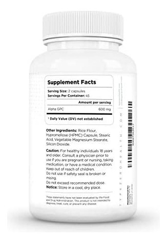Suplemento De Colina Type Zero Ultra Clean Alpha Gpc (600mg - Imagem 2