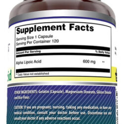 Incrível Formulas Alpha Suplemento De Ácio Lipoic | 600 Mg P