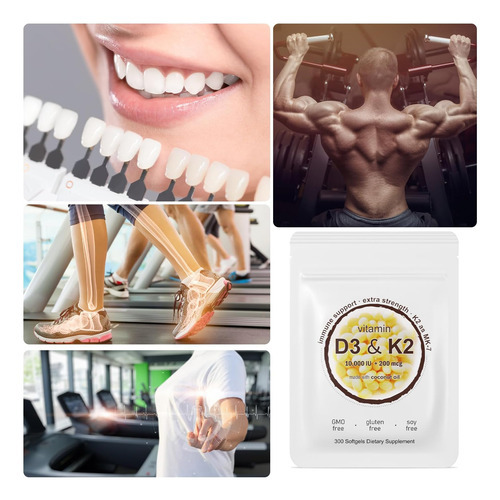 Letscol 2 Em 1 Suplemento De Vitamina D3 K2 Softgel, Vitamin - Imagem 7