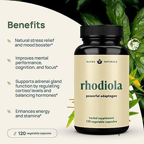 Rhodiola Rosea 600 Mg - 120 Cápsulas Veganas - Suplemento De - Imagem 3