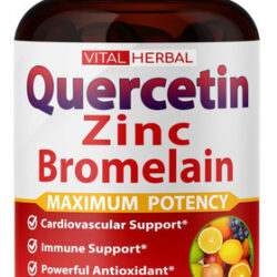 Quercetina Premium De Alta Pureza 98% Com Cápsulas De Bromel