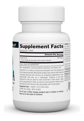 Source Naturals Huperzine A, Para Aprendizagem E Memória*, 1