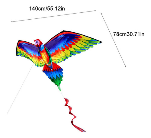 Pipas De Papagaio 3d Única Linha Voando Pipas Com Cauda E Al - Imagem 7