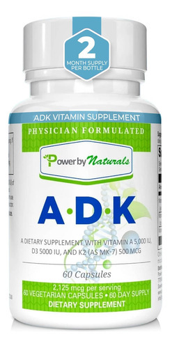 Suplementos Vitamínicos Power By Naturals Adk Com Vitamina