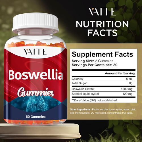 Gomas De Extrato De Boswellia Vaite - Suplemento Vegetariano - Imagem 3