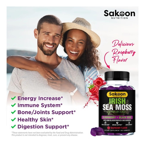 Sakoon Nutrition Gomas De Musgo Do Mar Irlandês E Óleo De Se - Imagem 6