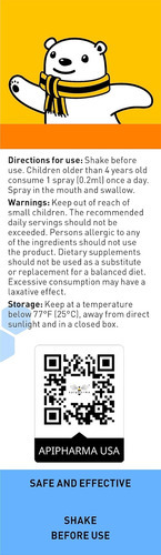 Spray De Suplemento De Vitamina D3 Para Crianças Apipharma - - Imagem 4