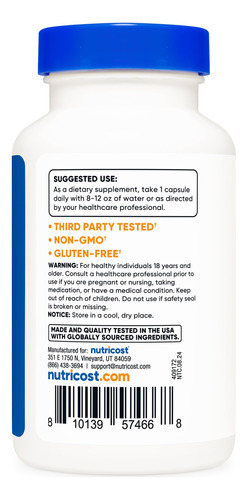 Suplemento Nutricost Lactobacillus Acidophilus 2b Cfu 120 Ca - Imagem 5