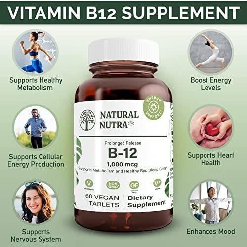 Natural Nutra Vegan Vitamina Bmcg, Suplemento De Cobalamina - Imagem 2