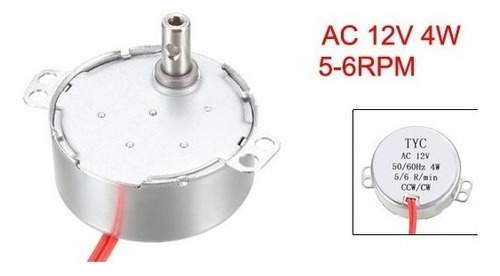 Motor Sincrônico Ac 12v 5-6 Rpm 50-60hz Ccw/cw 4w - Imagem 5