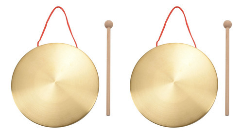 2 Peças, 22 Cm, Gongo De Mão, Latão, Cobre, Capela, Ópera, P