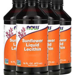 Lecitina De Girassol Now Foods 473 Ml Puro Importado 4un