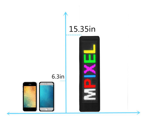 Sinal De Carro T Led, Painel Matricial Flexível De 26,4 X 4 - Imagem 4