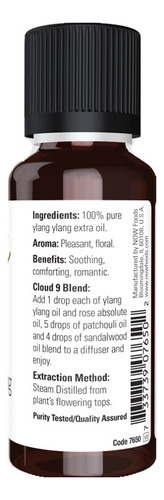 Óleo Extra De Ylang Ylang Now Foods 30ml Puro Importado 5un - Imagem 3